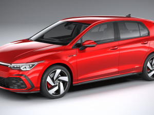 Volkswagen Golf GTI 5-door 2020 3Dモデル