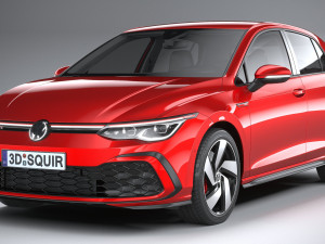 Volkswagen Golf GTI 5-door 2020 3D 모델
