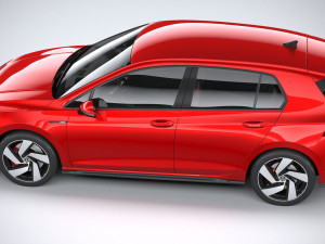 Volkswagen Golf GTI 5-door 2020 3D 모델