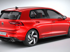 폭스바겐 골프 GTI 5도어 2020 3D 모델