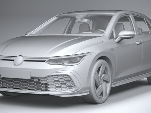 Volkswagen Golf GTI 5-door 2020 3D 모델