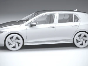 폭스바겐 골프 GTI 5도어 2020 3D 모델