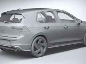 Volkswagen Golf GTI 5-door 2020 3D 모델