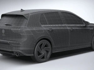 폭스바겐 골프 GTI 5도어 2020 3D 모델