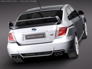 Subaru Impreza WRX STI Sedan 2010 3Dモデル