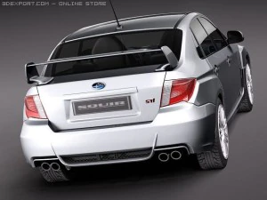 Subaru Impreza WRX STI Sedan 2010 3D Model