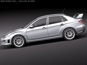 Subaru Impreza WRX STI Sedan 2010 3Dモデル