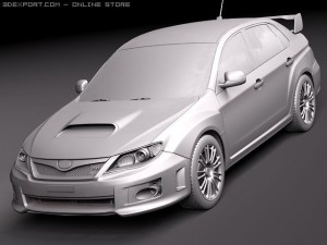 Subaru Impreza WRX STI Sedan 2010 3Dモデル