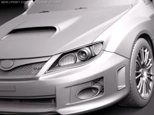 Subaru Impreza WRX STI Sedan 2010 3D Model