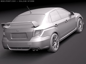 Subaru Impreza WRX STI Sedan 2010 3Dモデル