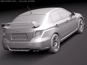 Subaru Impreza WRX STI Sedan 2010 3D Model