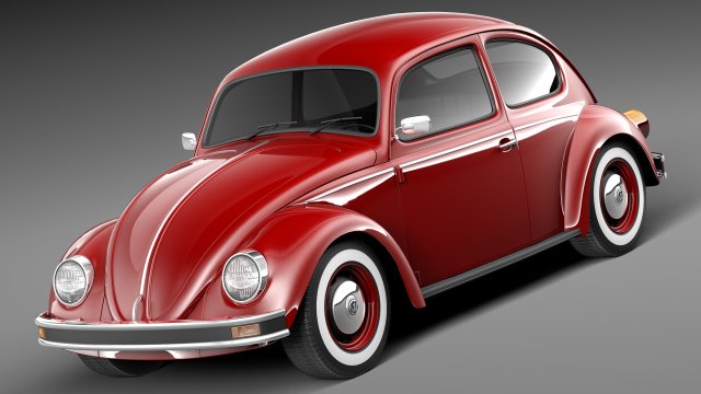Volkswagen Beetle 1980 3Dモデル .c4d .max .obj .3ds .fbx .stl .blend 