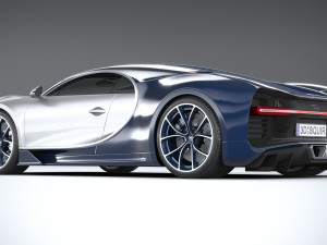 Bugatti Chiron 2020 3D Модель