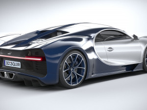 Bugatti Chiron 2020 3D Модель