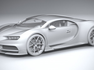 Bugatti Chiron 2020 3D Модель