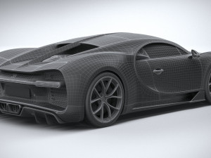 Bugatti Chiron 2020 3D Модель