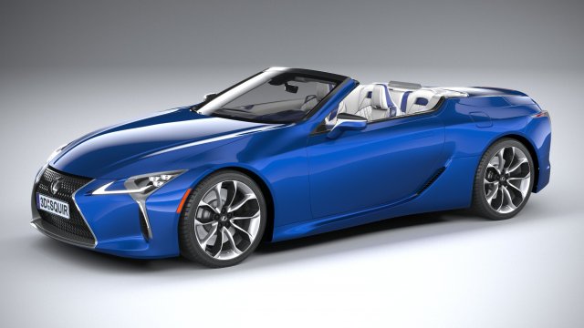 Lexus LC 500 Convertible 2021 Modelo 3D .c4d .max .obj .3ds .fbx .stl .blend 