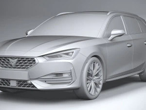 Seat Leon Sportstourer Cupra 2021 3D Model