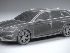 Seat Leon Sportstourer Cupra 2021 3D Model