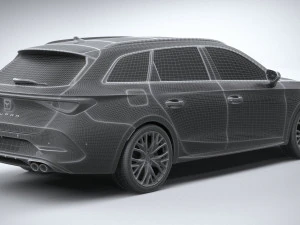 Seat Leon Sportstourer Cupra 2021 3D Model
