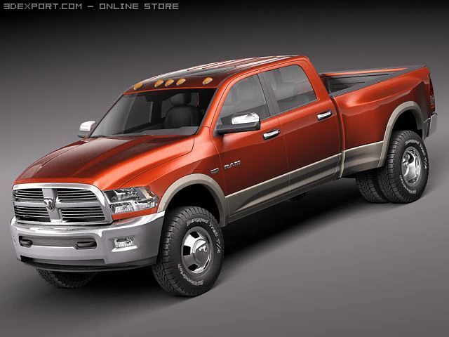 Dodge Ram 3500 HD 2011 3D Model .c4d .max .obj .3ds .fbx .stl .blend 