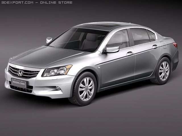 Honda Accord 2011 USA 3D Model .c4d .max .obj .3ds .fbx .stl .blend 