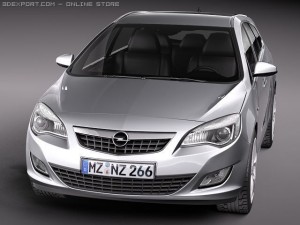 Opel Astra Touring 2012 3D 模型