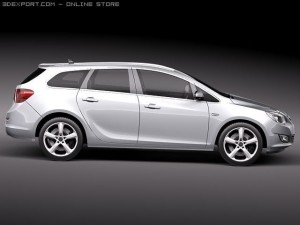 Opel Astra Touring 2012 3D 模型