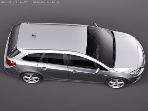 Opel Astra Touring 2012 3D 模型