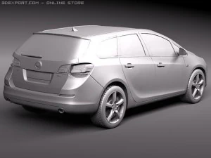 Opel Astra Touring 2012 3D Model