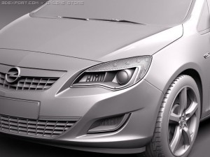 Opel Astra Touring 2012 3D 模型