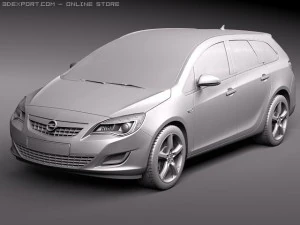 Opel Astra Touring 2012 3D Model