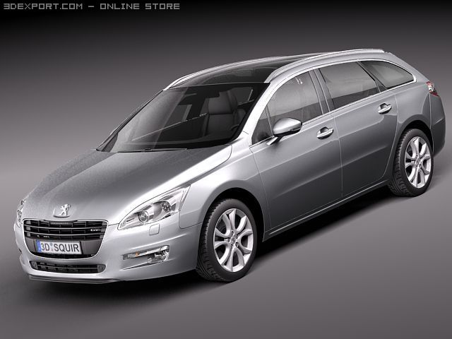 Peugeot 508 SW 3D Model .c4d .max .obj .3ds .fbx .stl .blend 