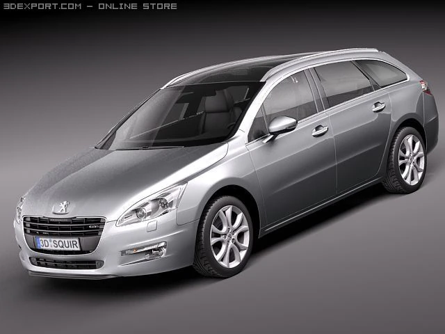 Peugeot 508 SW 3D Model .c4d .max .obj .3ds .fbx .stl .blend 