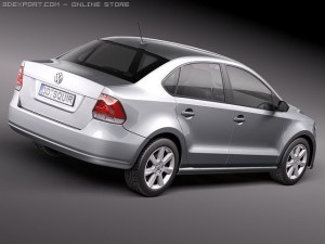Volkswagen Polo Sedan 2011 3D Model
