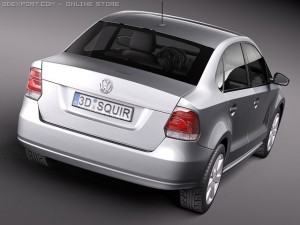 Volkswagen Polo Sedan 2011 3D Model