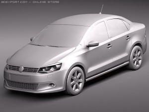 Volkswagen Polo Sedan 2011 3D Model