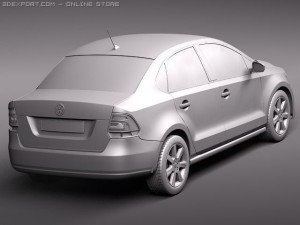 Volkswagen Polo Sedan 2011 3D Model