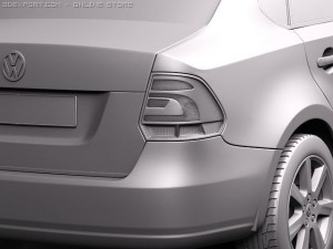 Volkswagen Polo Sedan 2011 3D Model