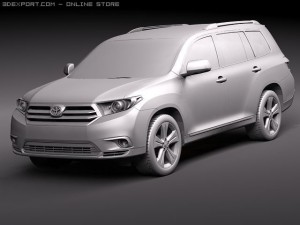 Toyota Highlander 2011 3D Model