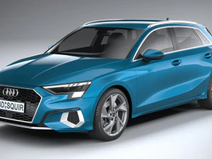 Audi A3 2021 3D Model