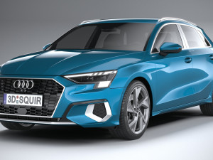 Audi A3 2021 3D मॉडल