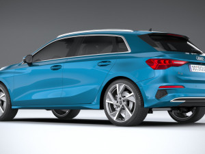 Audi A3 2021 3D मॉडल
