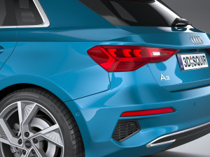 Audi A3 2021 3D मॉडल