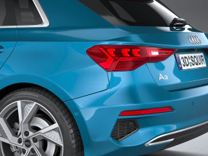 Audi A3 2021 3D Model