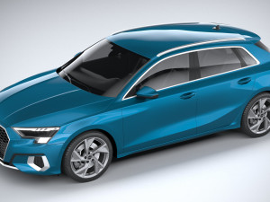 Audi A3 2021 3D मॉडल