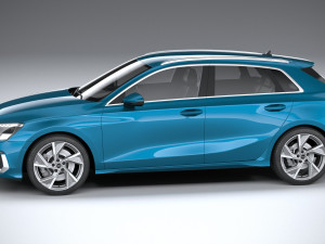Audi A3 2021 3D मॉडल