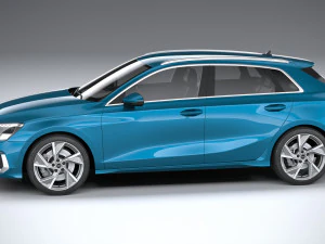 Audi A3 2021 3D Model