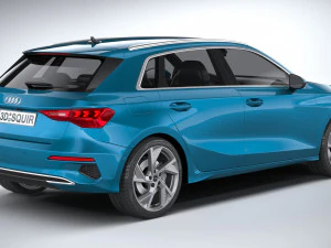 Audi A3 2021 3D Model