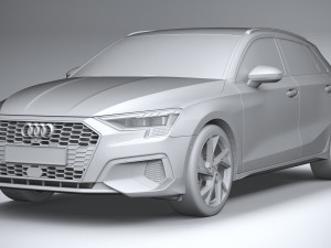 Audi A3 2021 3D मॉडल